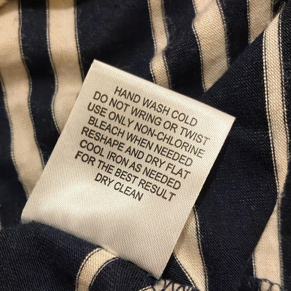 Olive & Oak Navy and Cream Striped Midi Dress - Picture 5 of 5